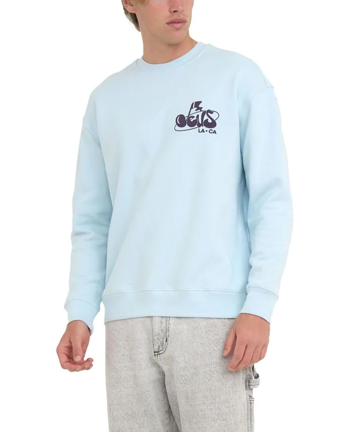 Harmony Crew 8211 Illusion Blue Men Deus Ex Machina Hoodies and Sweaters