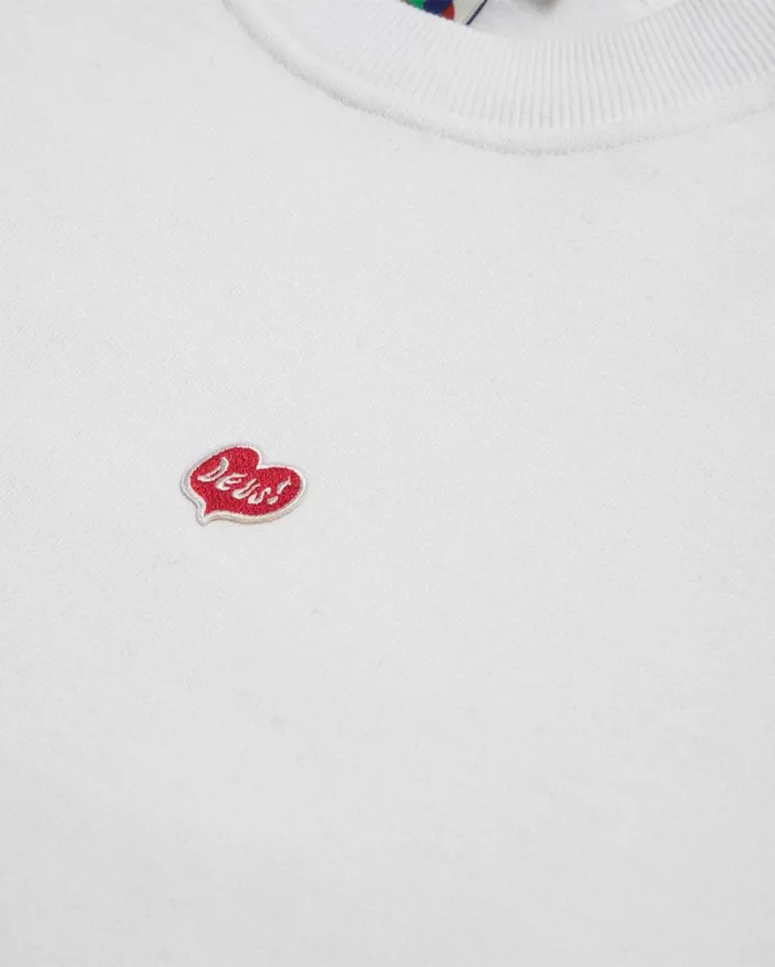 Heart Short Sleeve Crew 8211 Vintage White Women Deus Ex Machina Hoodies and Sweaters Heart Short Sleeve Crew 8211 Vintage White Women Deus Ex Machina Hoodies and Sweaters
