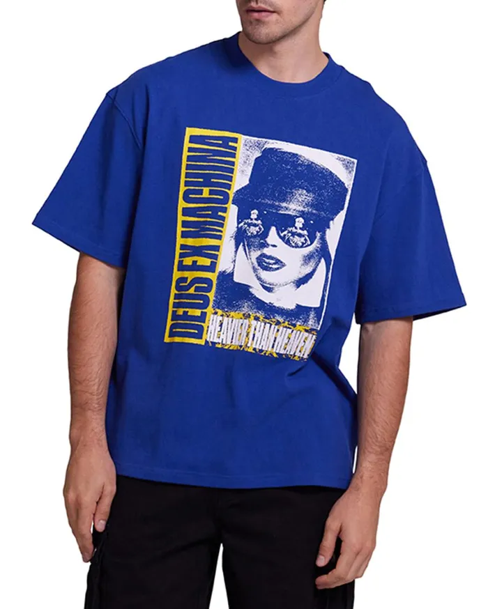 Heavier Than Heaven Tee 8211 True Blue Men Deus Ex Machina Tees