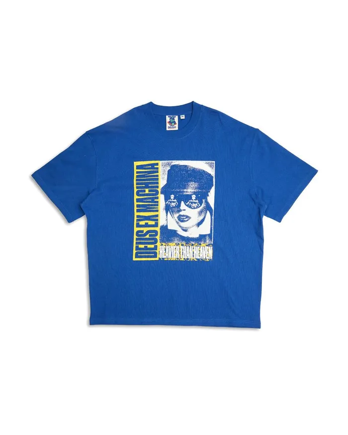 Heavier Than Heaven Tee 8211 True Blue Men Deus Ex Machina Tees Heavier Than Heaven Tee 8211 True Blue Men Deus Ex Machina Tees