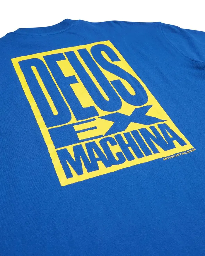 Heavier Than Heaven Tee 8211 True Blue Men Deus Ex Machina Tees Heavier Than Heaven Tee 8211 True Blue Men Deus Ex Machina Tees