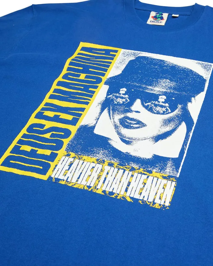 Heavier Than Heaven Tee 8211 True Blue Men Deus Ex Machina Tees Heavier Than Heaven Tee 8211 True Blue Men Deus Ex Machina Tees
