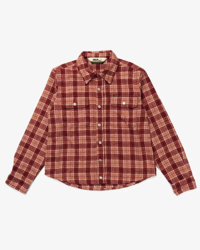 Izzy Overshirt Red 8211 Red Clay Women Deus Ex Machina Shirts