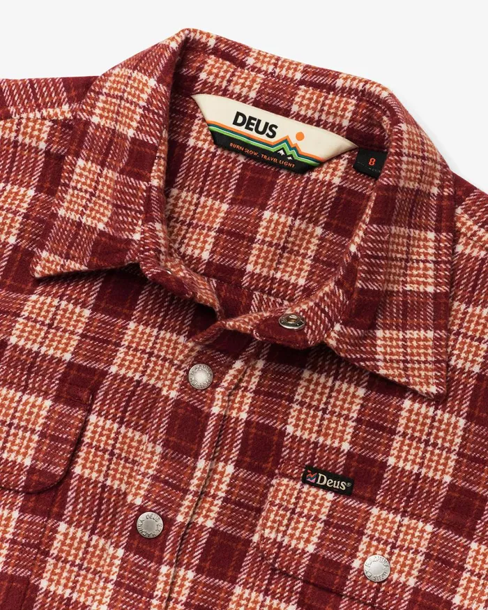 Izzy Overshirt Red 8211 Red Clay Women Deus Ex Machina Shirts Izzy Overshirt Red 8211 Red Clay Women Deus Ex Machina Shirts