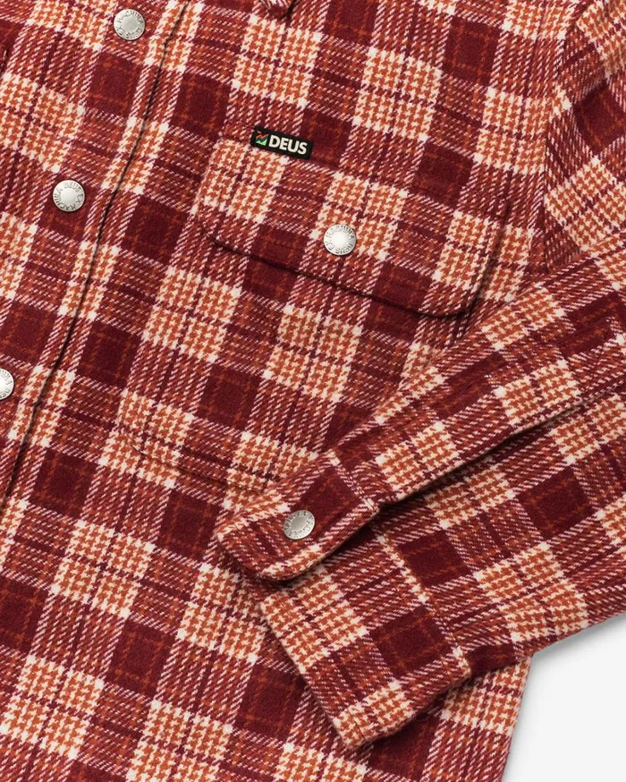 Izzy Overshirt Red 8211 Red Clay Women Deus Ex Machina Shirts Izzy Overshirt Red 8211 Red Clay Women Deus Ex Machina Shirts