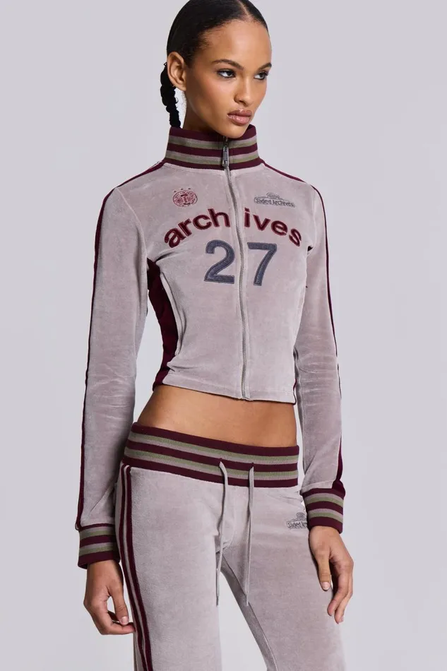 Jaded London 27 Velour Track Top Women Outerwear