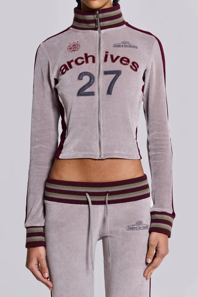 Jaded London 27 Velour Track Top Women Outerwear