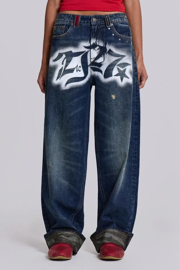 Jaded London 2K LDN Sonic Jeans Women Baggy Jeans