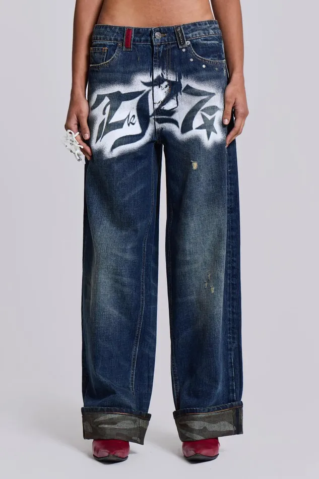 Jaded London 2K LDN Sonic Jeans Women Baggy Jeans