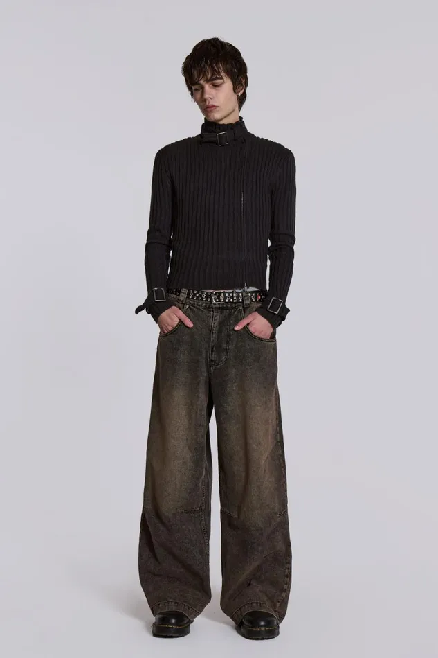 Jaded London Acid Brown Colossus Jeans Men Colossus Jeans
