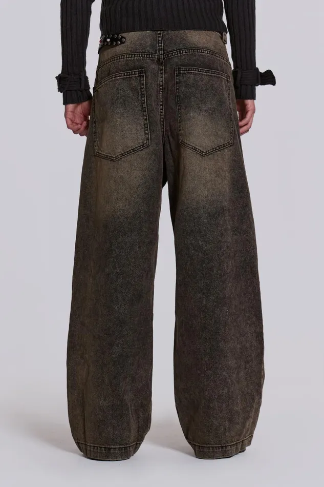 Jaded London Acid Brown Colossus Jeans Men Colossus Jeans