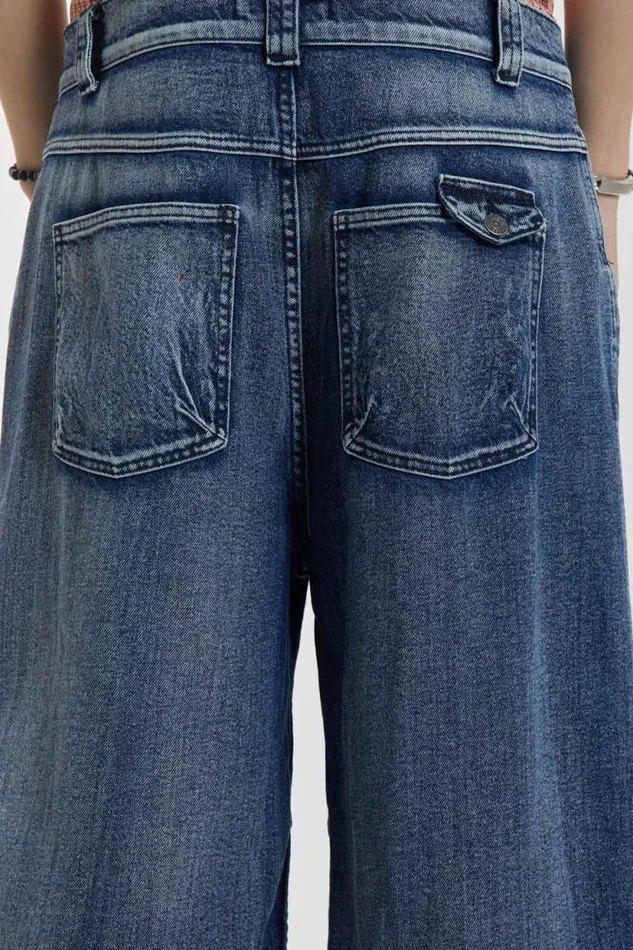 Jaded London Axle Acid Wash Denim Jorts Men Shorts and Jorts