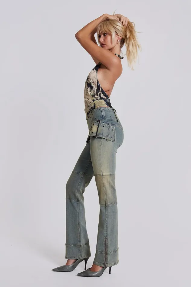 Jaded London Belted Halter Top Women Crop Tops