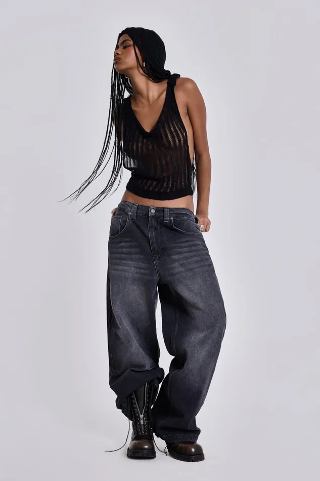 Jaded London Black Colossus Jeans Women Jeans