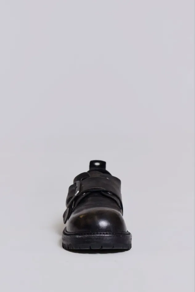 Jaded London Black Derby Shoes Men Accessories