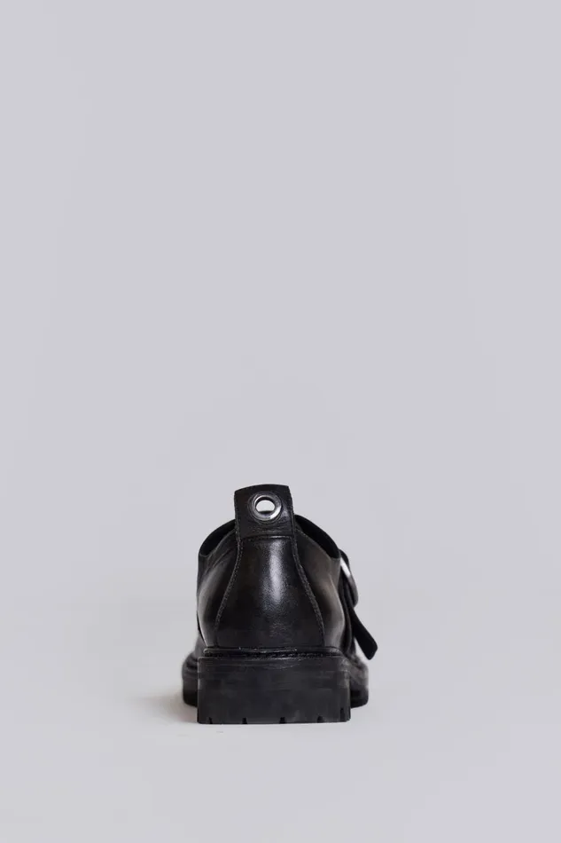 Jaded London Black Derby Shoes Men Accessories