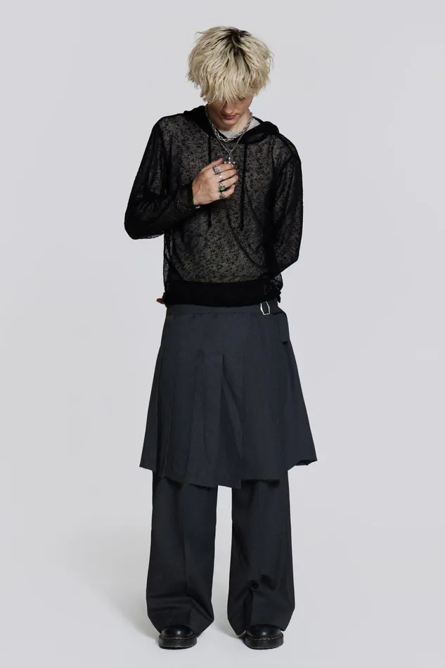 Jaded London Black Fine Knit Hoodie Women Knitwear