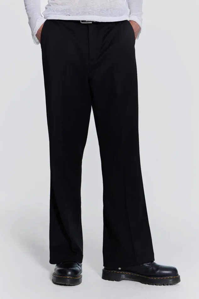 Jaded London Black Flared Suit Pant Men Trousers and Pants