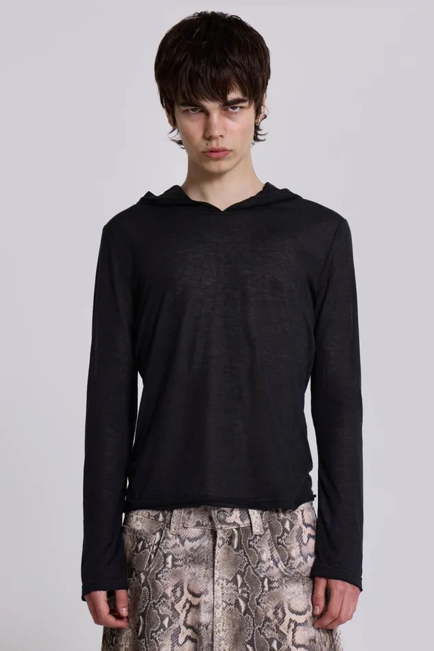 Jaded London Black Mist Hoodie Men Hoodies and Sweatshirts