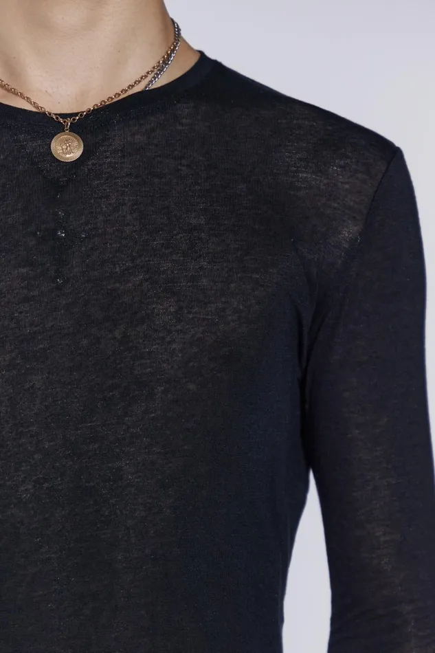 Jaded London Black Mist Long Sleeve Men Basics