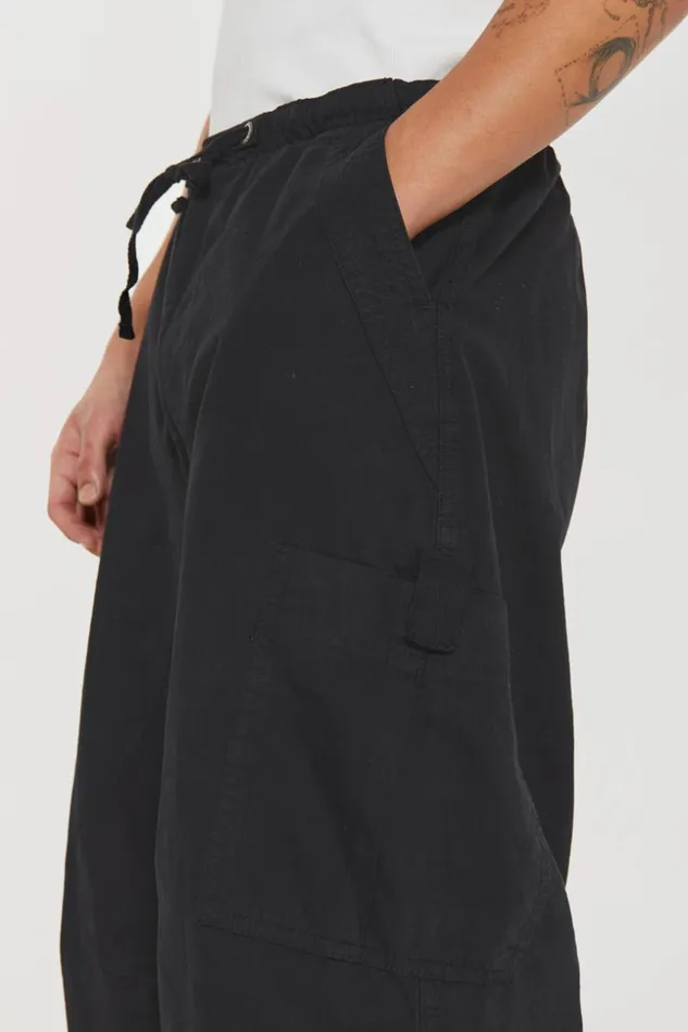 Jaded London Black Parachute Cargo Pants Men Parachute Pants