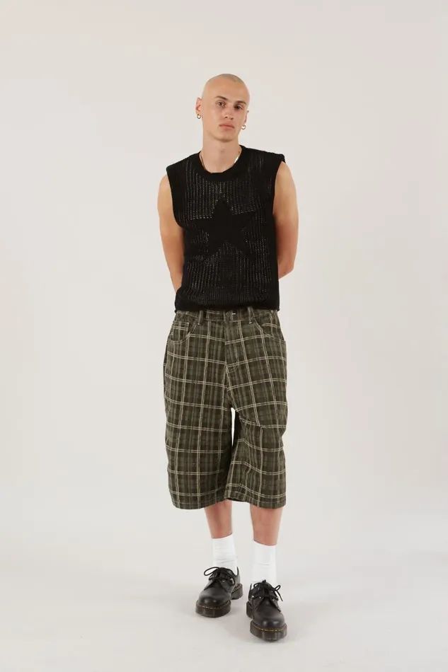 Jaded London Black Sleeveless Start Knit Men TShirts and Vests