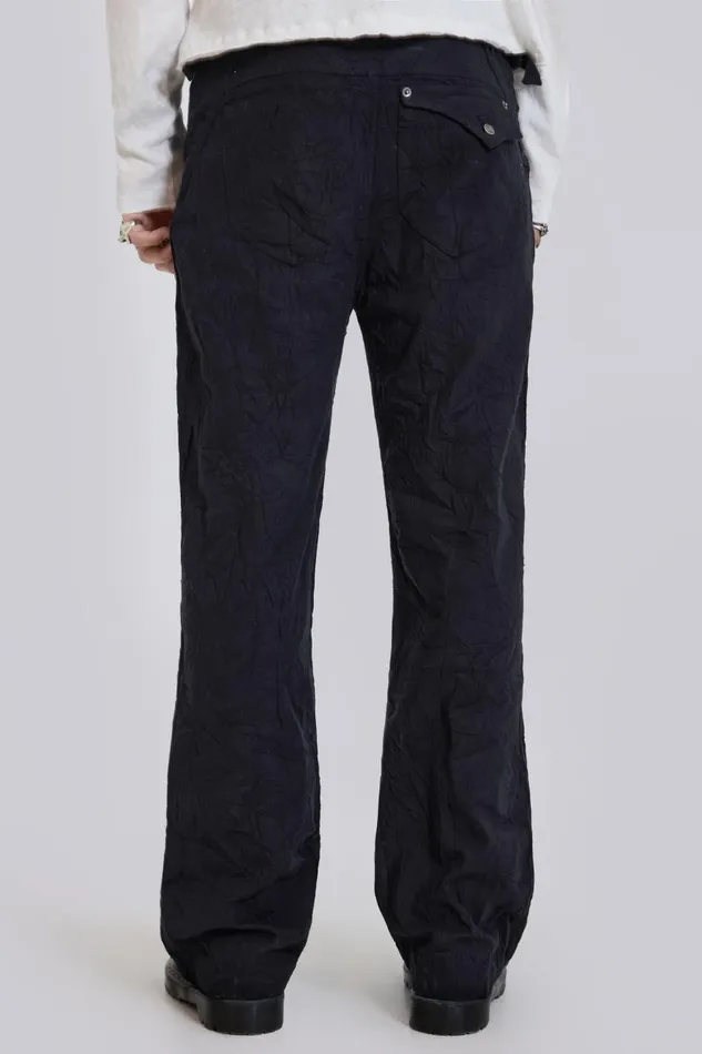Jaded London Black Straight Leg Cargo Trousers Men Cargo Pants