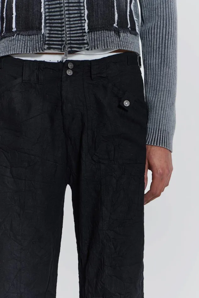 Jaded London Black Straight Leg Cargo Trousers Men Cargo Pants