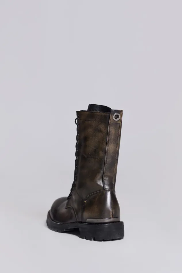 Jaded London Black Zip Biker Boots Men Footwear