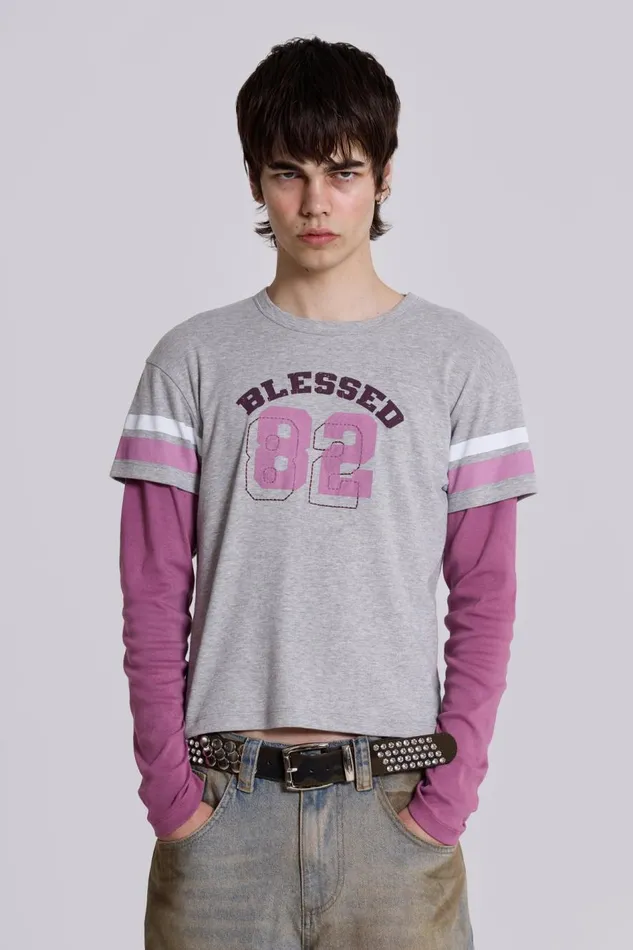 Jaded London Blessed Double Layer Tee Men TShirts and Vests