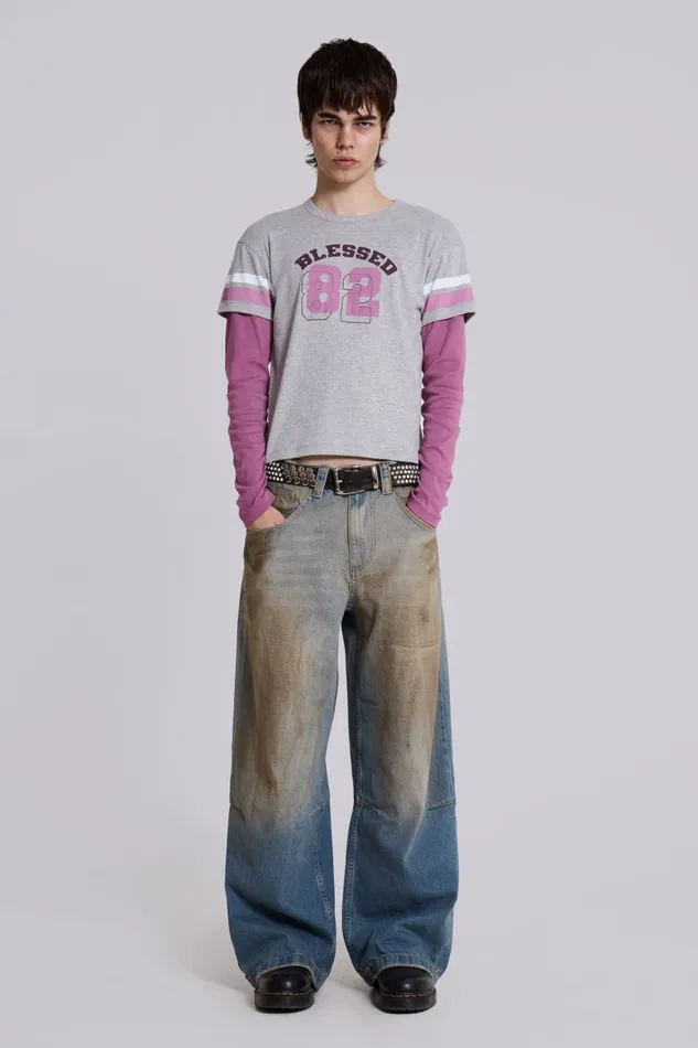 Jaded London Blessed Double Layer Tee Men TShirts and Vests