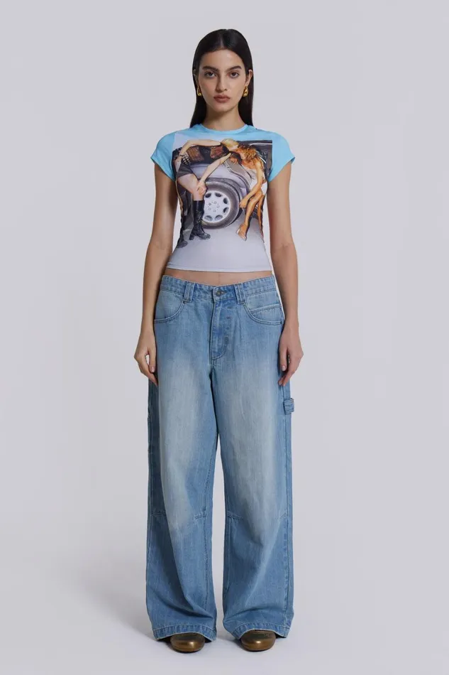 Jaded London Blue Carpenter Colossus Jeans Women Jeans