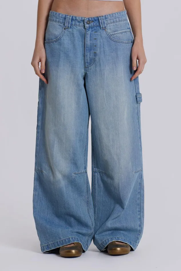 Jaded London Blue Carpenter Colossus Jeans Women Jeans