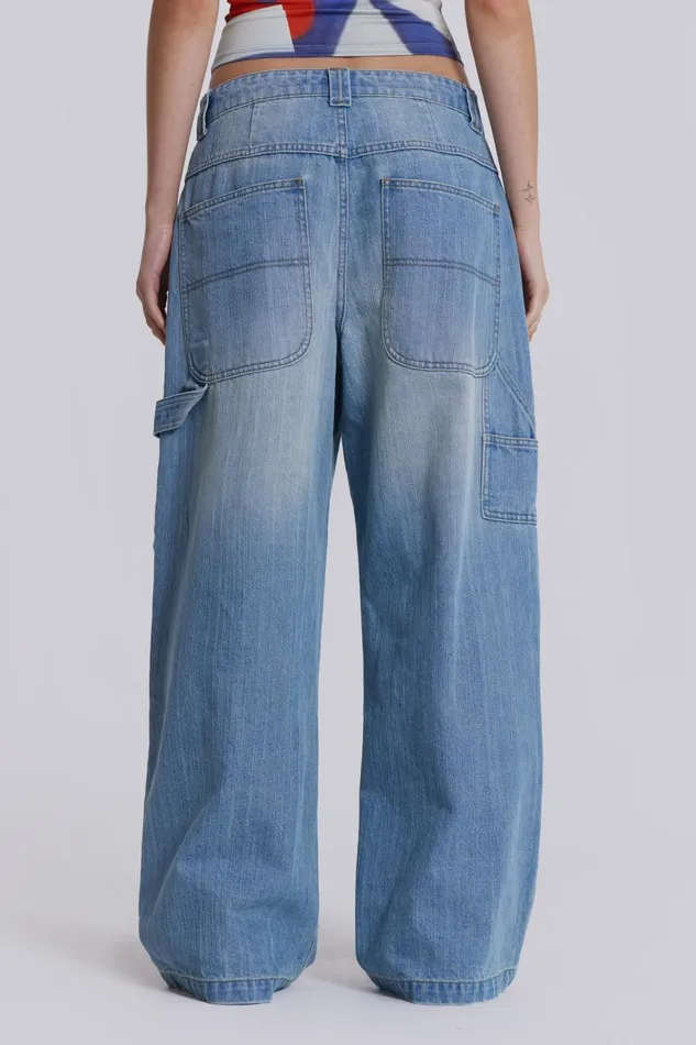 Jaded London Blue Carpenter Colossus Jeans Women Jeans