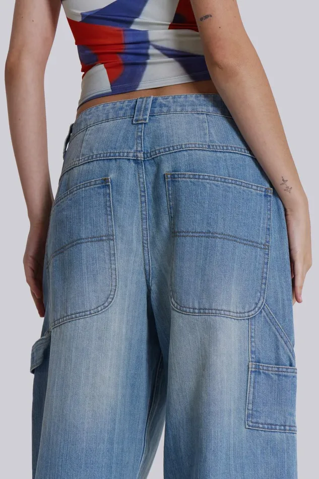 Jaded London Blue Carpenter Colossus Jeans Women Jeans