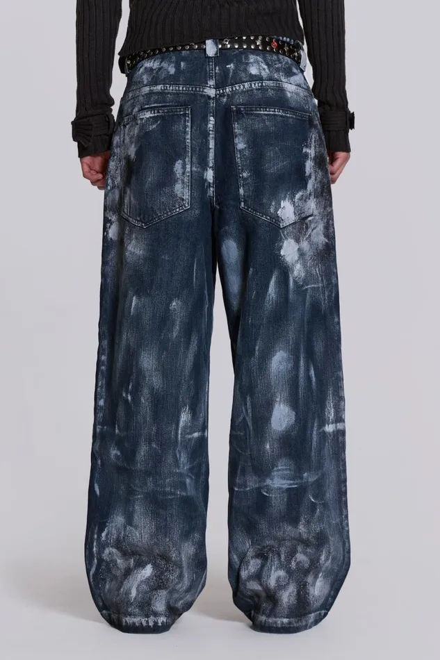 Jaded London Blue Painter Colossus Jeans Men Baggy Jeans
