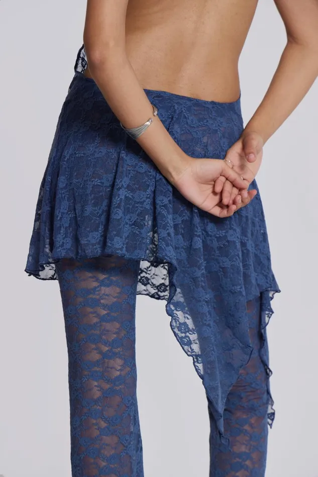 Jaded London Blue Riva Lace Coord Set Women Mini Dresses