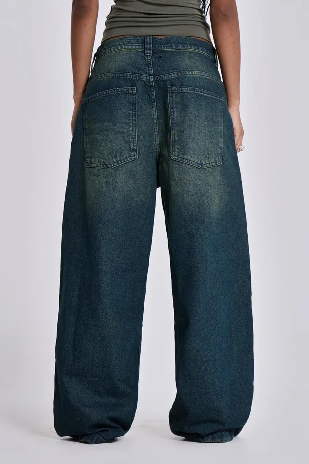 Jaded London Blue Sandblast Wash Colossus Jeans Women Jeans