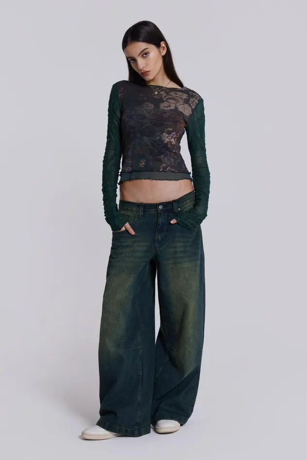 Jaded London Blue Sandblast Wash Colossus Jeans Women Jeans