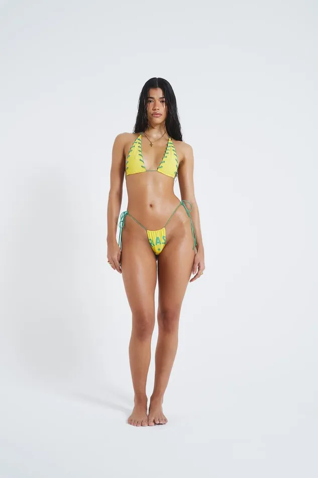 Jaded London Brazil Laced Edge Micro Halter Neck Bikini Top Women Bikini Tops