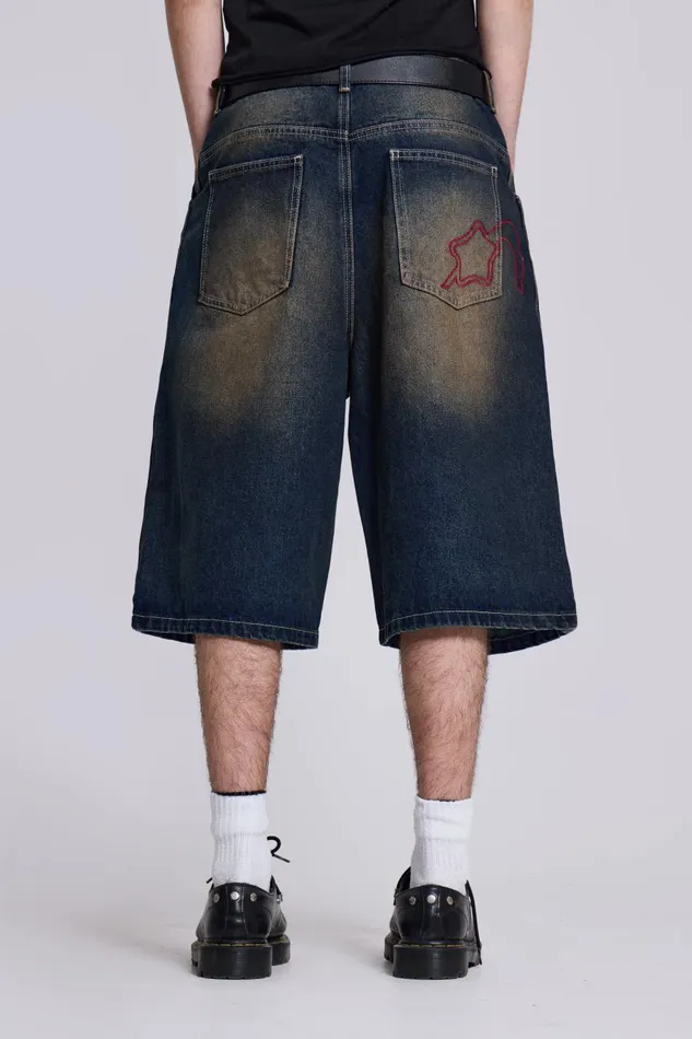 Jaded London Bronx Jumbo Fit Denim Jorts Women Shorts and Jorts