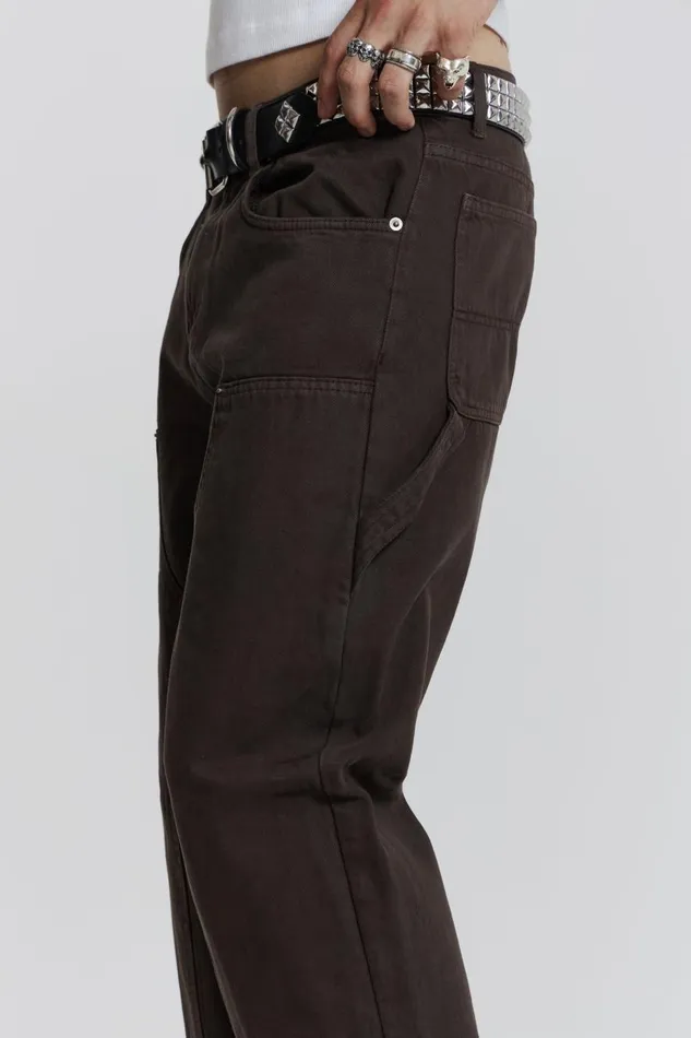 Jaded London Brown Carpenter Jeans In Relaxed Fit Men Baggy Jeans Jaded London Brown Carpenter Jeans In Relaxed Fit Men Baggy Jeans