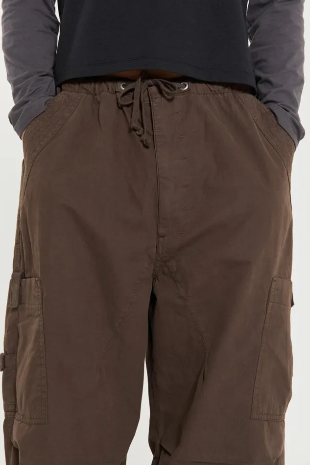 Jaded London Brown Parachute Cargo Pants Men Parachute Pants