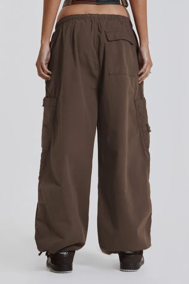 Jaded London Brown Parachute Cargo Pants Women Trousers and Pants
