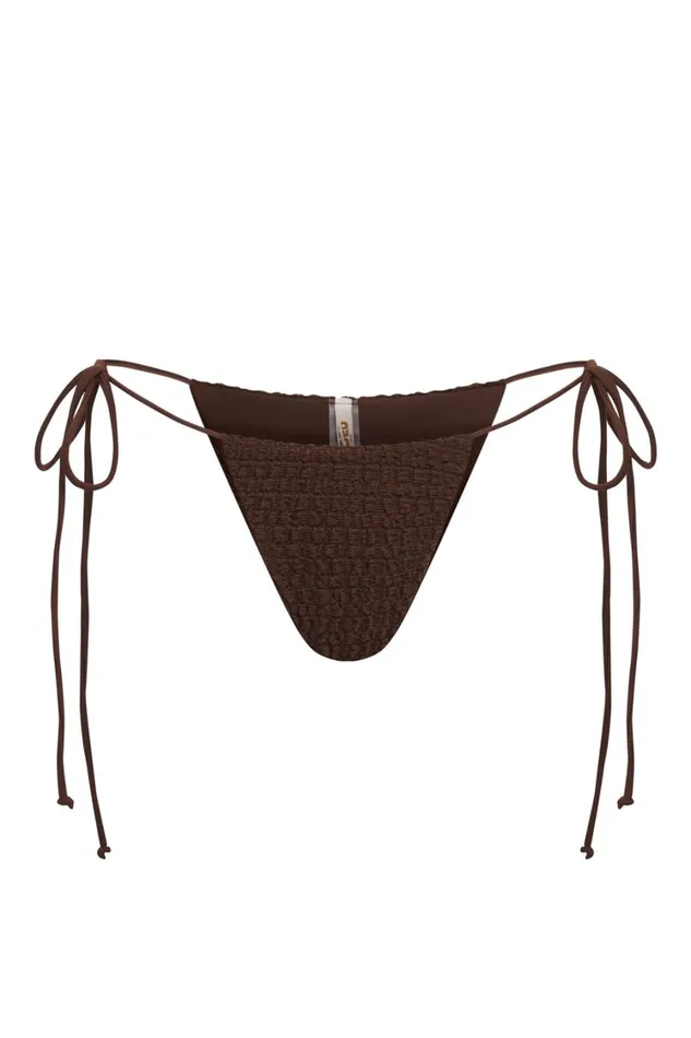 Jaded London Brown Zig Zag Knit Bikini Bottoms Women Bikini Bottoms