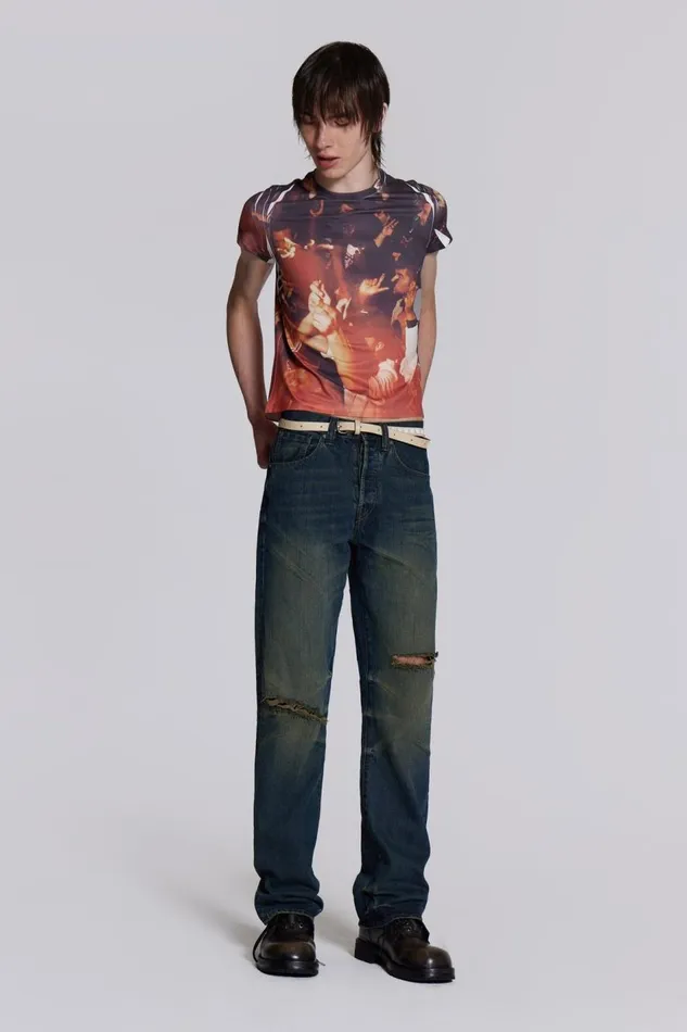 Jaded London Busted Scott Jeanss Men SlimStraight Jeans