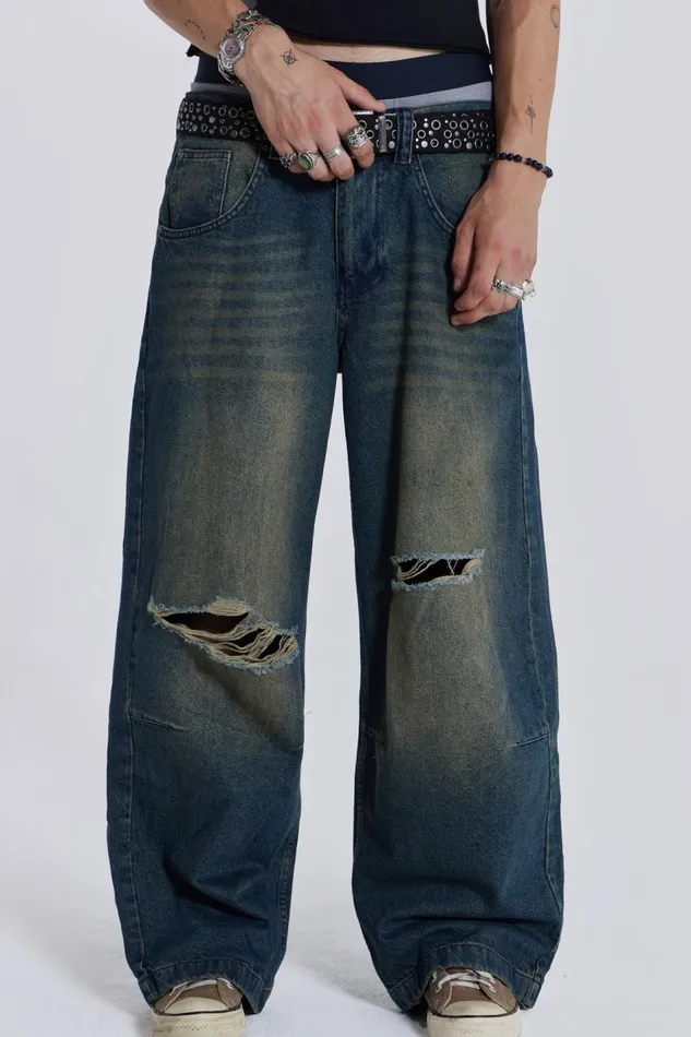 Jaded London Busted Ultra Wide Jean Men Baggy Jeans
