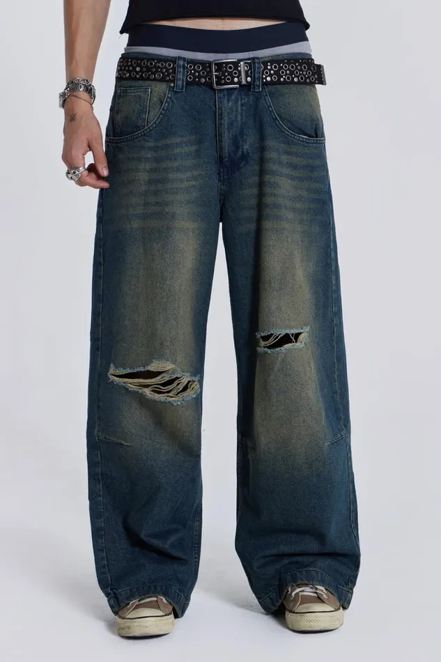 Jaded London Busted Ultra Wide Jean Men Baggy Jeans