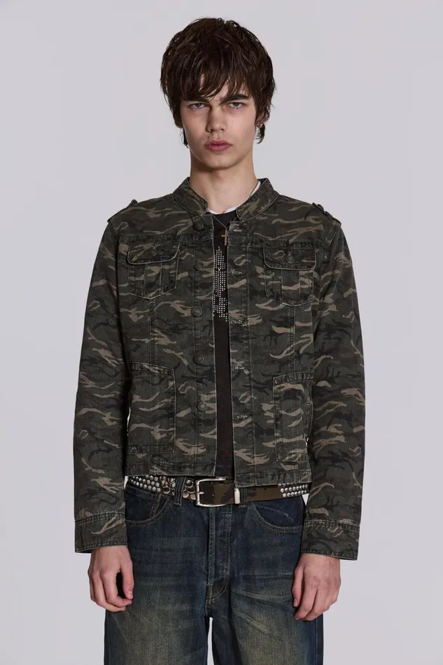 Jaded London Camo Covert Jacket Men Outerwear