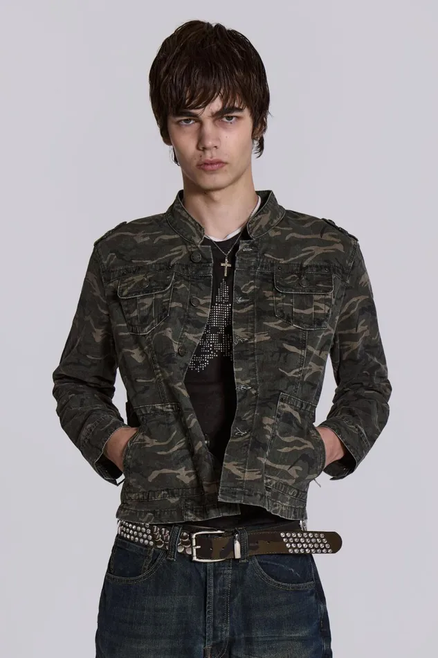 Jaded London Camo Covert Jacket Men Outerwear
